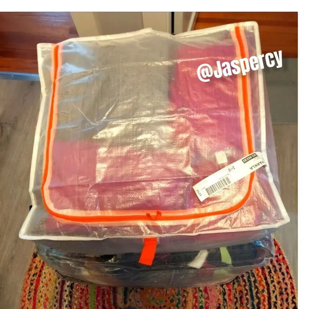 IKEA PÄRKLA - Set of Four (4) IKEA Roomy Sturdy Storage Reusable Case Tote Eco